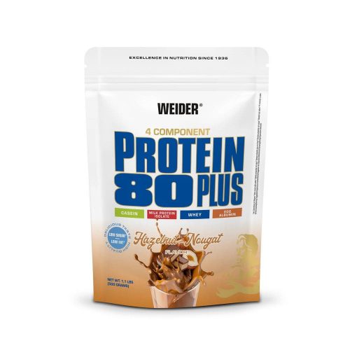 Protein 80 Plus fehérjepor - 500 g - mogyoró-nugát