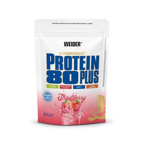 Protein 80 Plus fehérjepor - 500 g - eper