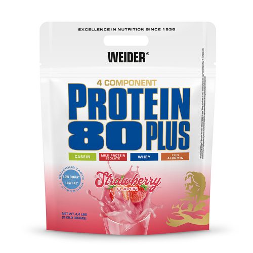 Protein 80 Plus fehérjepor - 2 kg - eper