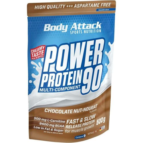 Power Protein 90 multi-component fehérje – 500 g - csokis mogyoró nugát