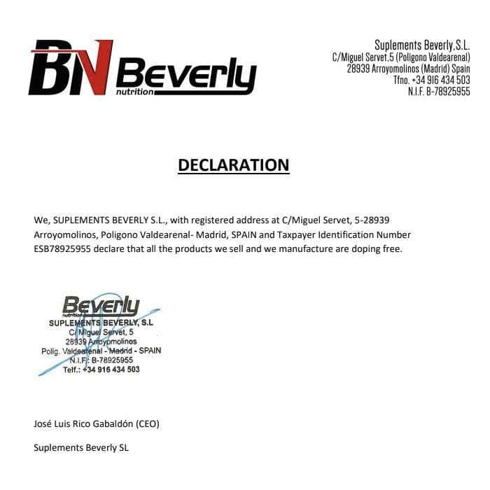 Beverly Nutrition - Doppingmentes Garancia